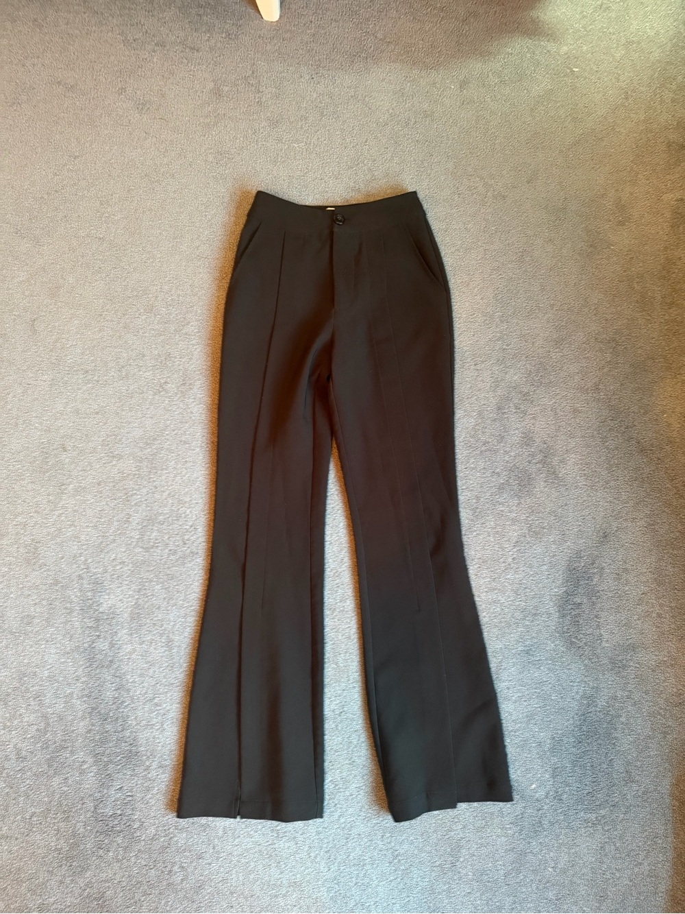 Princess Polly Black Tailored Flare Trousers